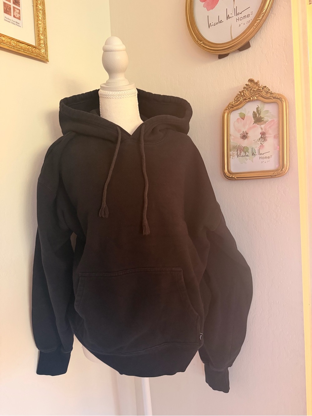 TNA Black Women's Crewneck Hoodie Overside